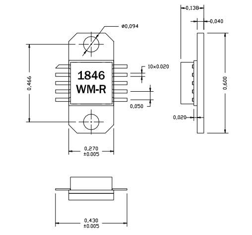 AM184635WM-EM-R L/S/C波段寬帶功率放大器