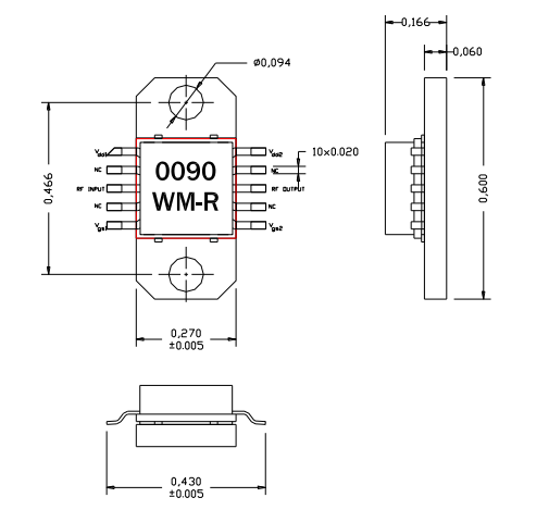 AM009023WM-EM-R L/S/C/X波段寬帶功率放大器