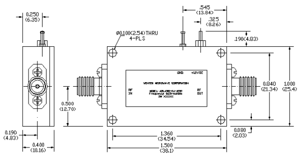 ALN3000-07-3325毫米波低噪聲放大器WENTEQ